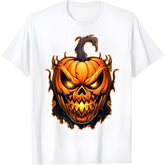 Funny Fall Autumn Halloween Scary Pumpkin Lazy Costume T-Shirt1