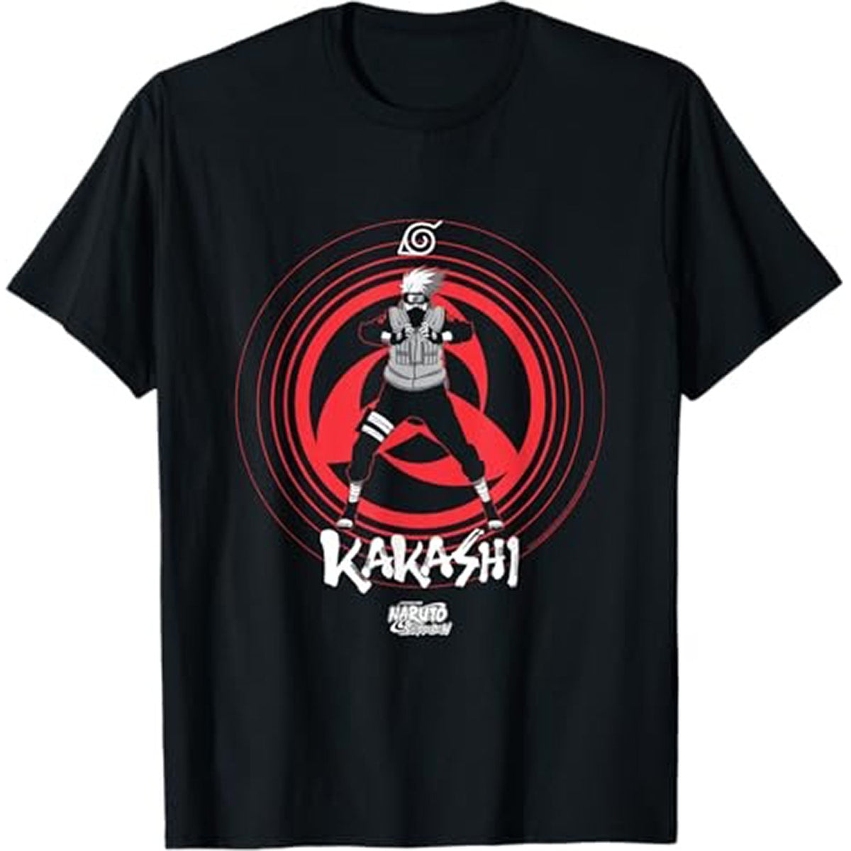 Narutos Shippuden Kakashi Shares an Eye Symbol Anime T-Shirt